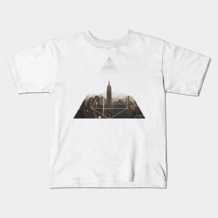 Empire State Building Geometric Photography Kids T-Shirt